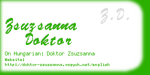 zsuzsanna doktor business card